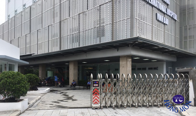 Cổng inox 319A lắp đặt tại bệnh viện đa khoa Vĩnh Bảo - Hải Phòng