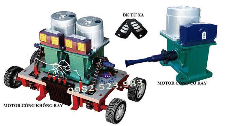 Motor cửa cổng xếp tự động