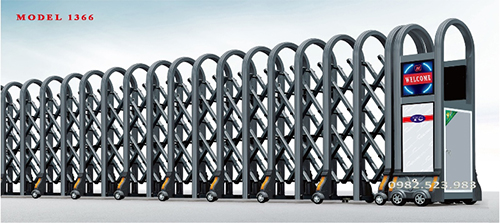 Cổng xếp hợp kim nhôm 1366-B