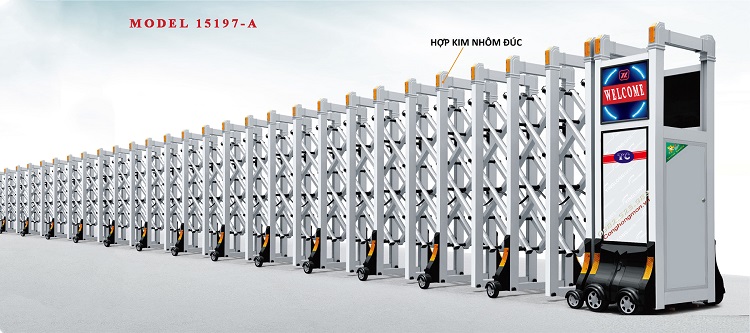 Cổng xếp hợp kim nhôm model 15197 A