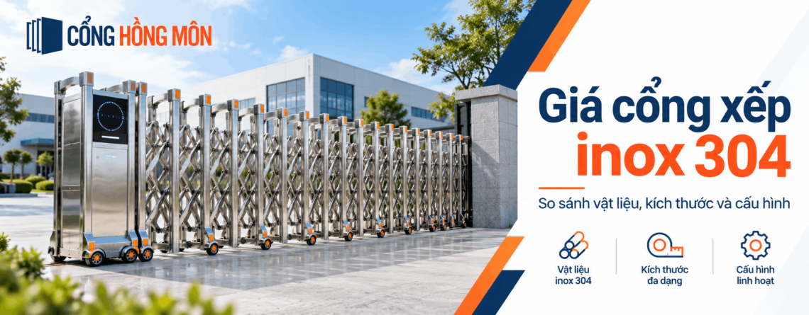 giá cổng xếp inox 304