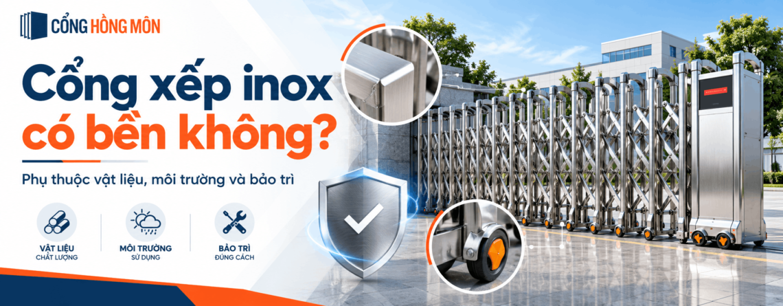 Cổng xếp inox có bền không