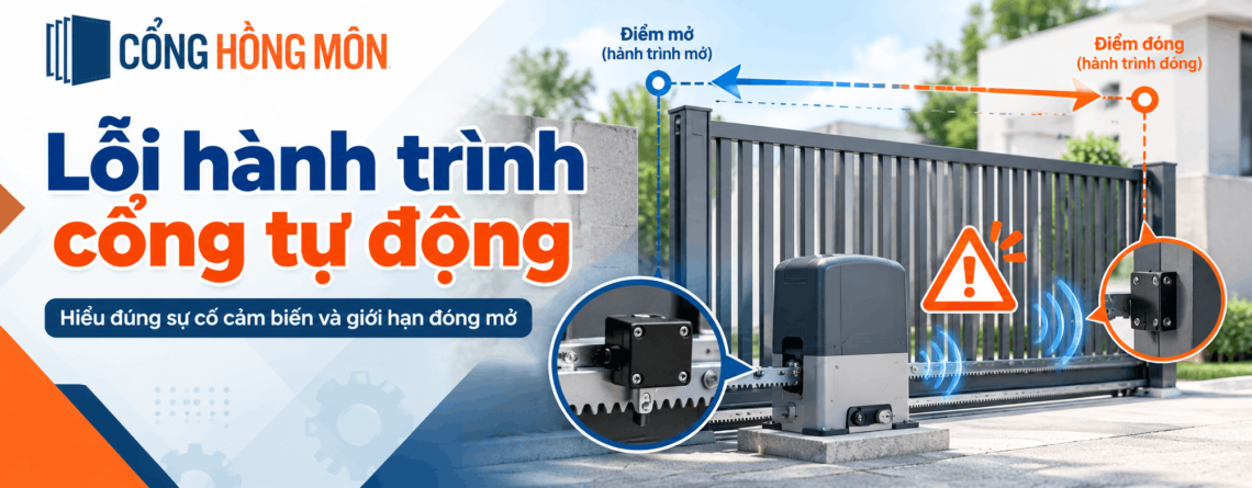 Lỗi hành trình cổng tự động