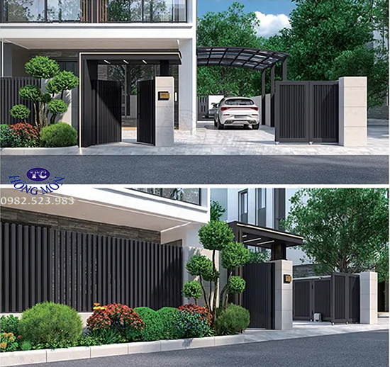 Cổng tường rào biệt thự XZS-8006-2