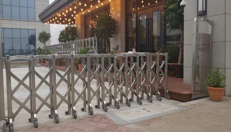 Vai trò cổng xếp inox trong mô hình nhà hàng