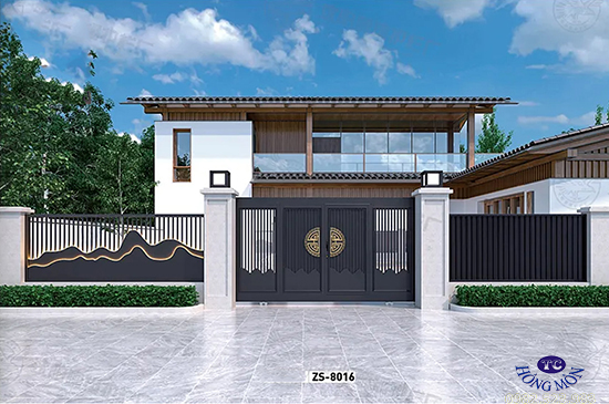 Mẫu cổng tường rào biệt thự ZS-8016