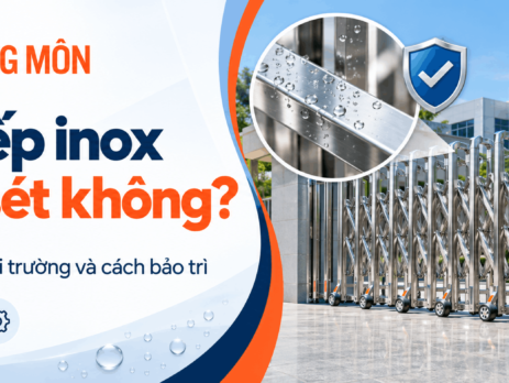 Cổng xếp inox có bị gỉ sét không