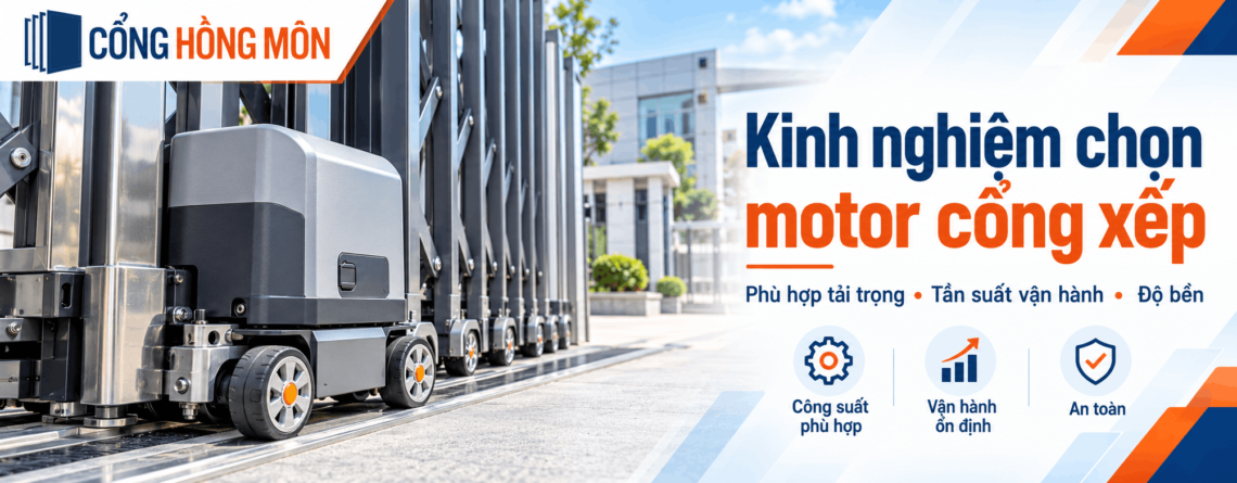 Kinh nghiệm chọn motor cổng xếp