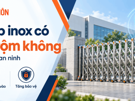 cổng xếp inox có chống trộm không