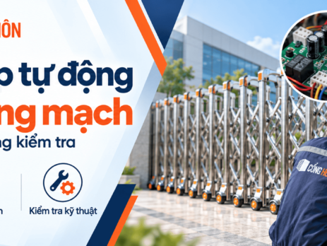 cổng xếp tự động bị lỗi bảng mạch