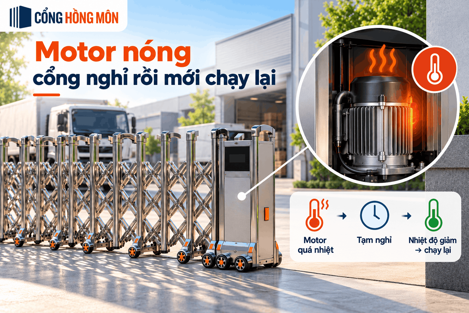 Motor nóng và vì sao cổng nghỉ rồi mới chạy lại
